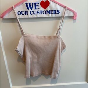 Aerie Light/Pale Pink Ribbed Camisole
